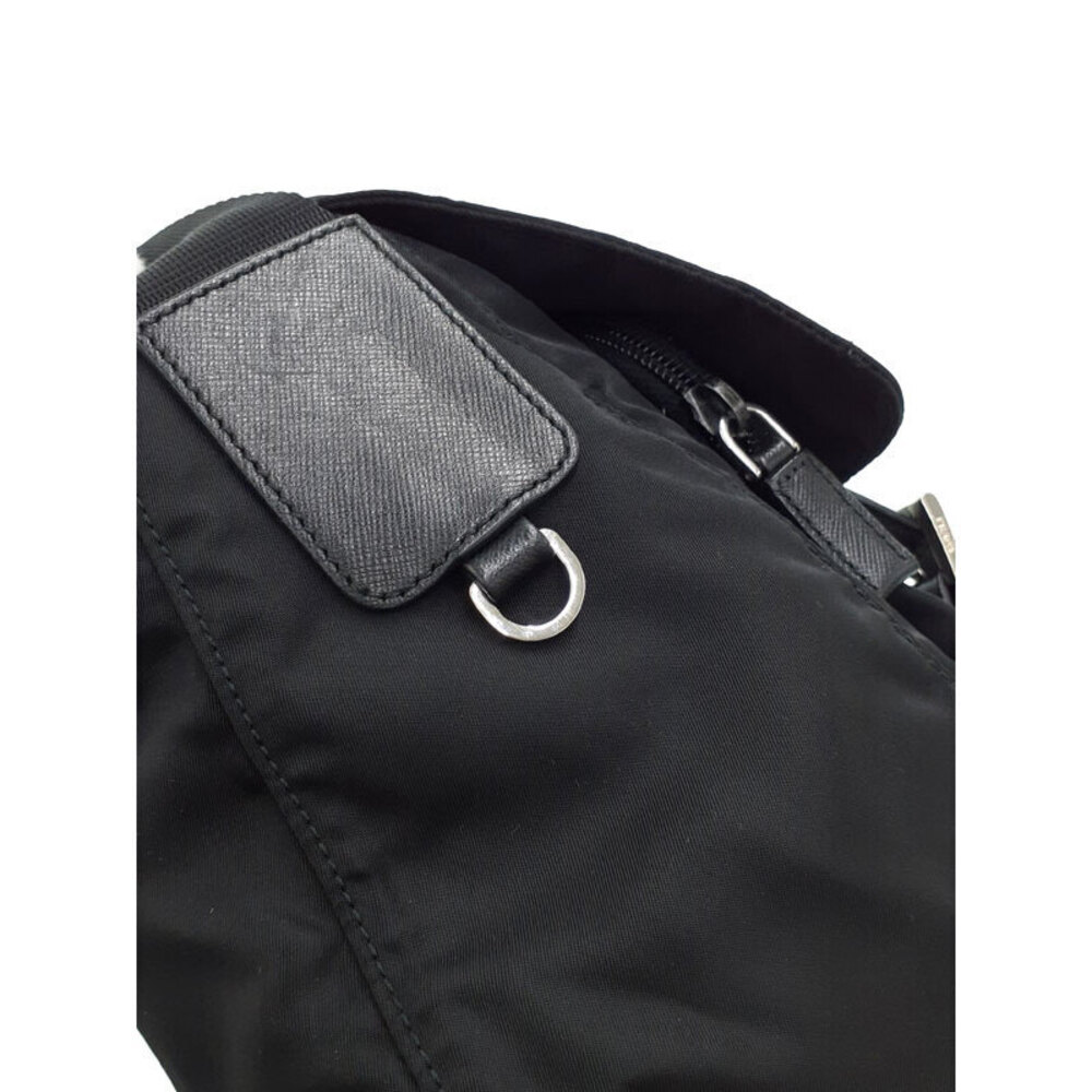 Prada Tessuto Crossbody messenger bag saffiano Leather Nero Black - Picture 7 of 9